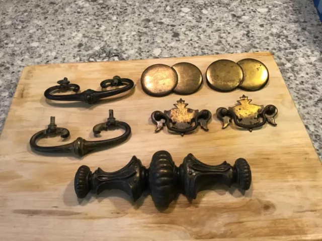 Lot of 7 Vintage Drawer Pulls Cabinet Handles