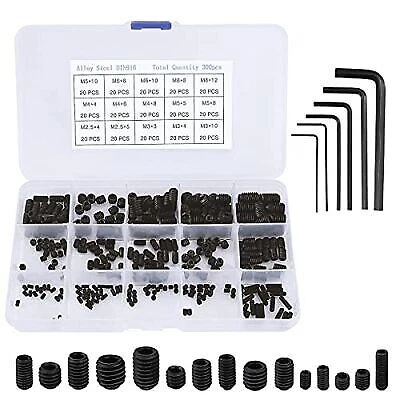 Vis Sans Tête Hexagonale M2.5 M3 M4 M5 M6 M8 Grub Screws Assortiment Kit de A...