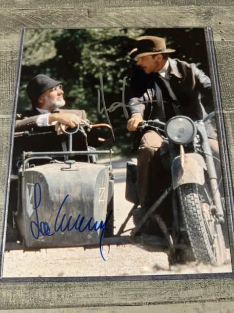 SEAN CONNERY HARRISON FORD celebrity signed 8x10 photo plus COAs Indiana Jones