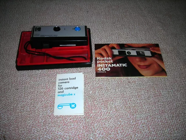 Kodak Pocket Instamatic 400 Macchina Fotografica/Camera Vintage Con Manuale