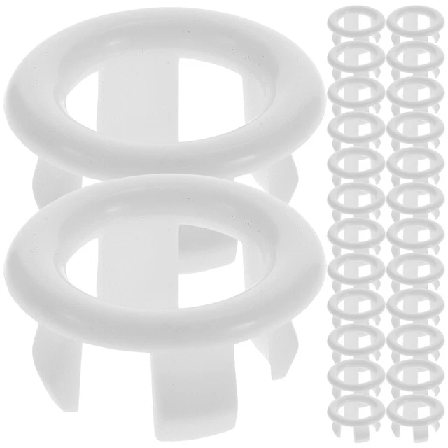 Cubierta Del Agujero De Desbordamiento Del Lavabo Ar Accesorios White Plastic