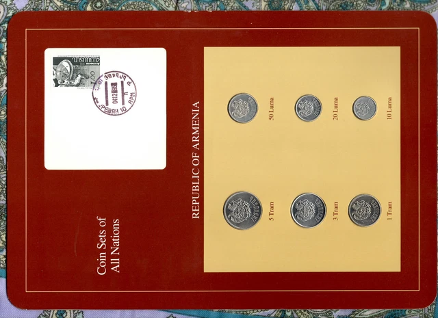 Coin Sets of All Nations Armenia UNC 5,3,1 Tram 50,20,10 Luma 1994