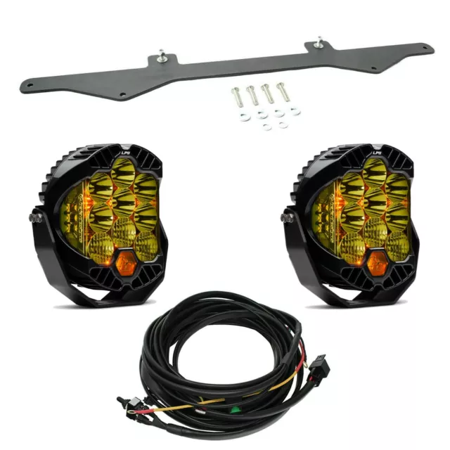 Baja Designs Amber LP9 Pro Combo/Bracket/Toggle Harness For 2021+ Ford Bronco