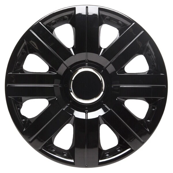 TopTech Torque 13 Inch Wheel Trim Set Gloss Black Set of 4 Hub Caps Covers
