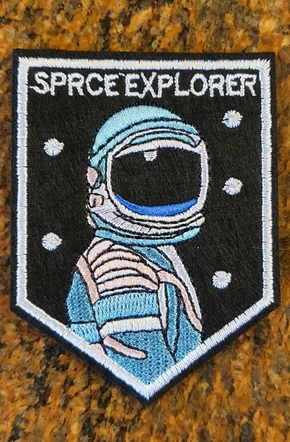 Space Explorer Embroidered Sew Or Iron-on Backing Patch - Ooh La La Factory
