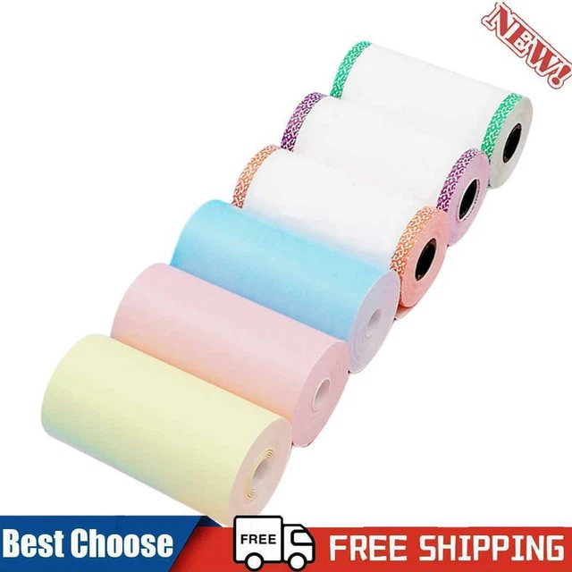 6 pz 57 x 30 mm tasche portatili stampante rotolo di carta carta carta termica autoadesiva
