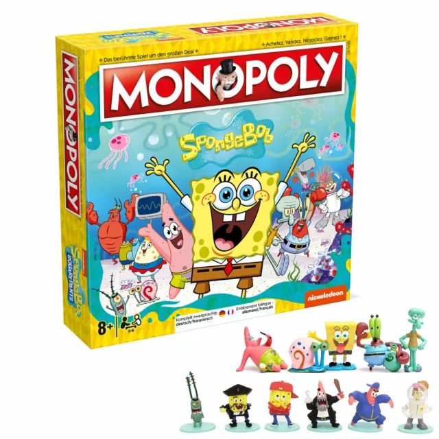 Monopoly SpongeBob Schwammkopf Deutsch/Französisch Brettspiel Gesellschaftsspiel