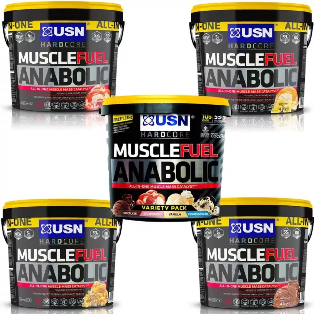 USN Muscle Fuel Anabolic All In One 4kg / 4000g - ALL FLAVOURS