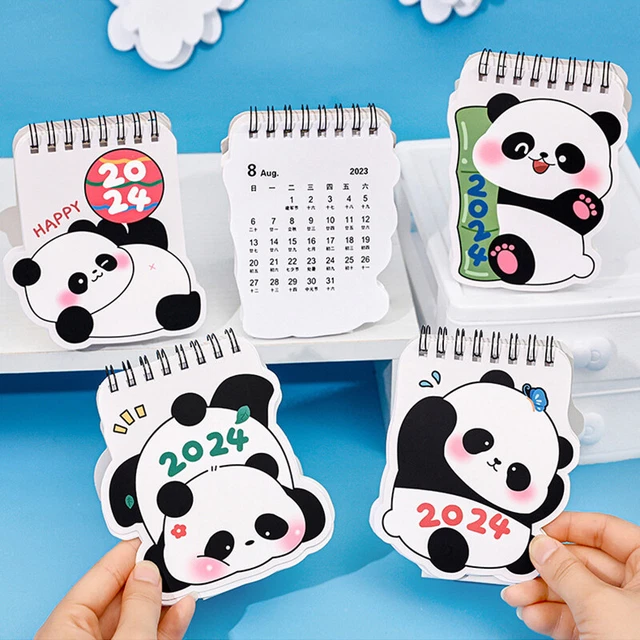MINI PANDA DESK Calendar 2025 Cartoon Desktop Table Calendar Office