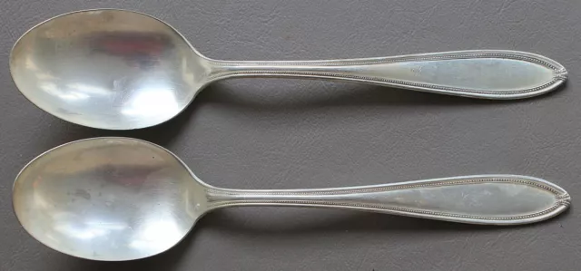 Pair of 1926 Oneida Community Plate Hampton Court Pattern Spoons