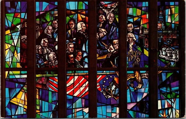 Stained Glass Window Lady Czestochowa Doylestown Pennsylvania American Postcard