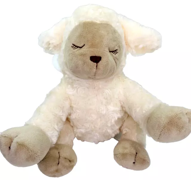 SwaddleMe White Tan Lamb Sheep Infant Baby Soother Plush 8" Lullabies Heartbeat