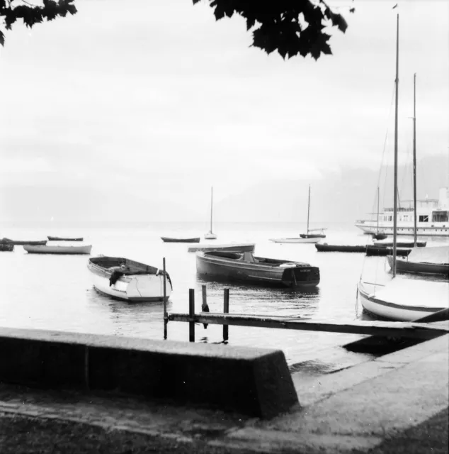 SUISSE c. 1947 - Bateaux  Genève - Négatif 6 x 6 - Sui 113