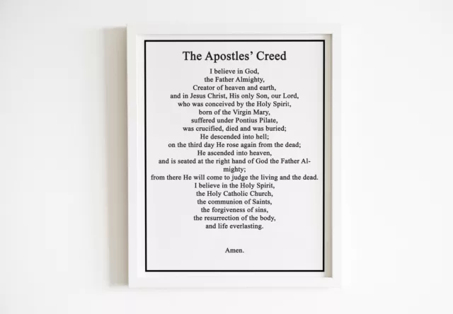 The Apostles' Creed Poster Print Watercolor Art Artwall Home décor