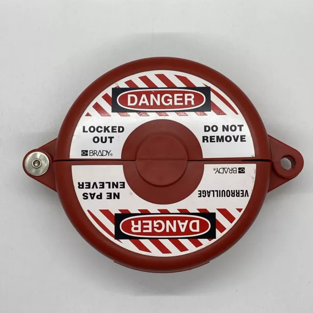 Brady Red Polypropylene Lockout Device - Do Not Remove Label - Donut
