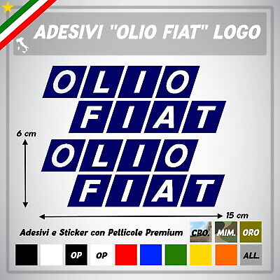 AdesivI Sticker Olio Fiat prespaziato vinile oracal tuning sponsor decalcomania