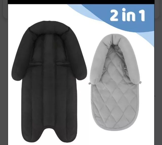 2-In-1 Baby Carseat Head Support, Infant Car Seat Insert for Newborn Girls Boys,