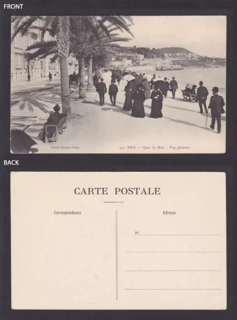 FRANCE, Vintage postcard, Nice, Quai du Midi, General view 3