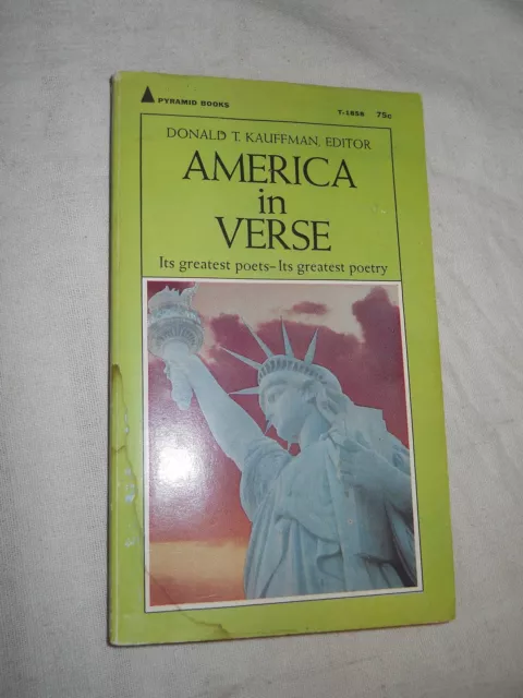 America In Verse : A Treasury of Patriotic Poetry by Donald T. Kauffman (1968, P