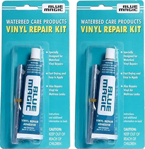 Blue Magic Waterbed/Air Mattress Vinyl Repair Kit: Fast Drying Adhesive and