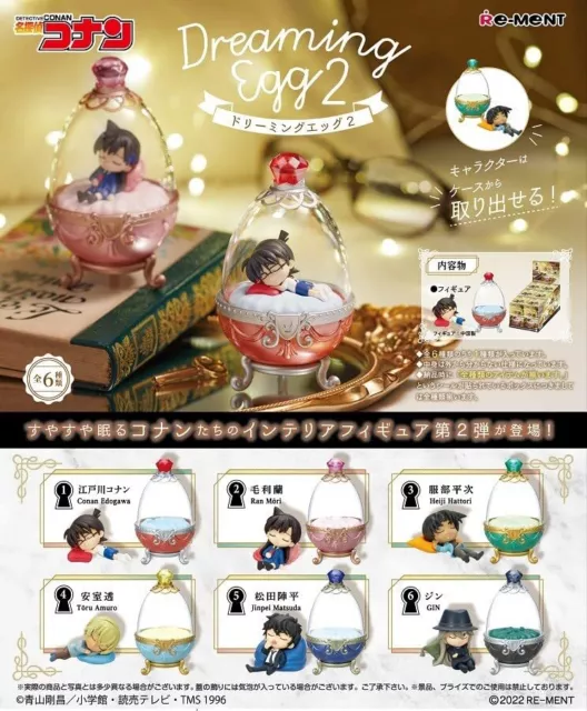 Re-Ment Detective Conan Dreaming Egg 2 Box All 6 Types Anime JAPAN
