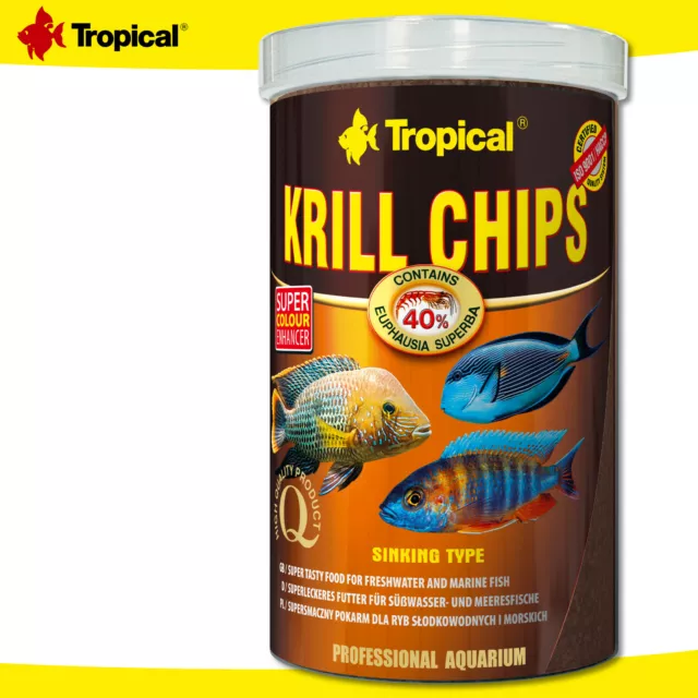 Tropical 1000 ML Krill Chips Délicieuses Nourriture pour Doux Et