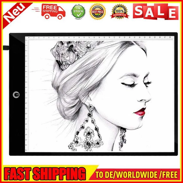 YouN A4 Digital Dibujo Tableta Gráfica Tenuación LED Tracing Copy Board Pad (C)