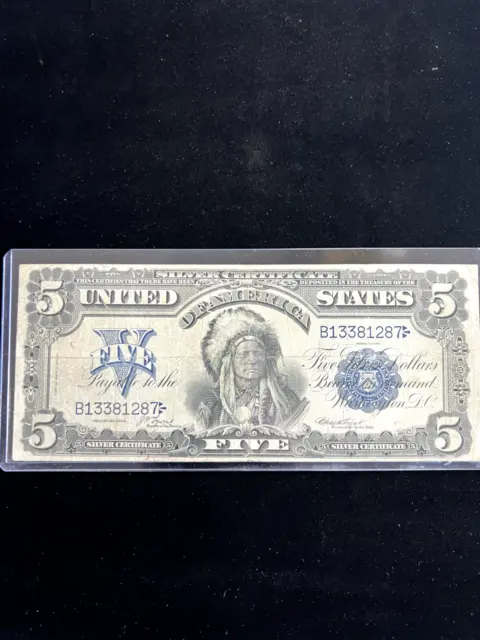1899 $5 Silver Certificate *INDIAN CHIEF NOTE* High Grade No Reserve
