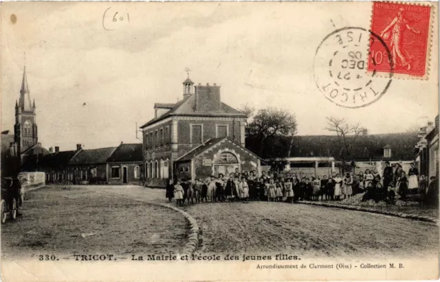 CPA TRICOT - La Mairie et l'École des jeunes filles (259638)