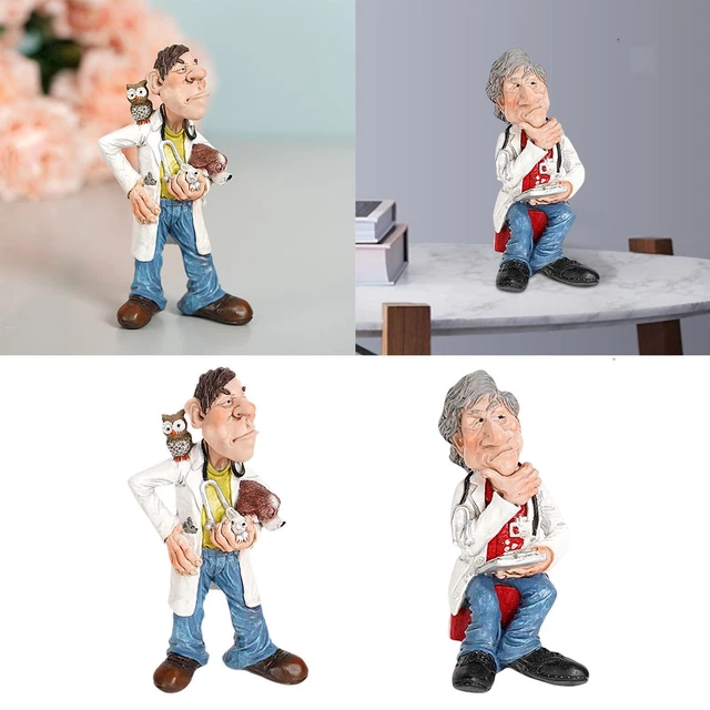 Sculptures en résine Figure abstraite artisanat Statues de docteur Figurines