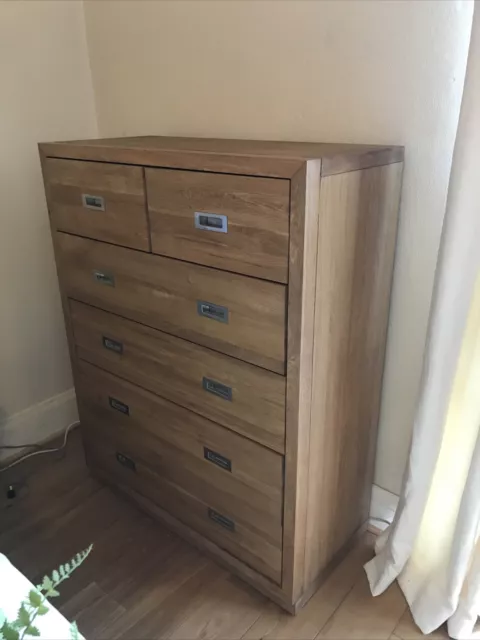 barker and stonehouse oak 2 above 4 chest of drawers