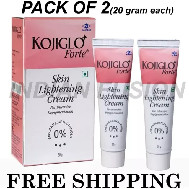 2 X Kojiglo Forte Illuminante Pelle Crema 20 GM per Intenso Depigmentazione - F/