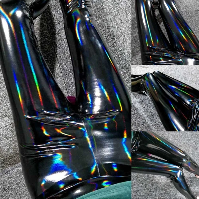 PU Cuir , Femmes Aspect Mouillé Leggings Strethcy Brillant Pantalon, Bas, Club
