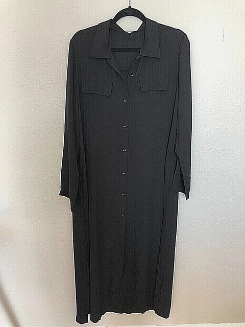 Robe chemisier longue femme noir transparente T.L jamais portée !