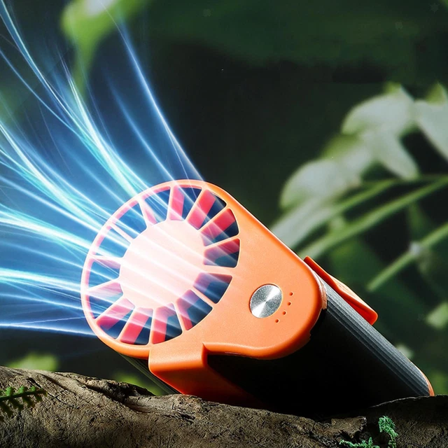 Ventilatore USB ricaricabile | Ventola con clip in vita per campeggio, ventilatore portatile portatile USB tascabile, ventola di raffreddamento a mani libere per esterni, escursionismo, camera