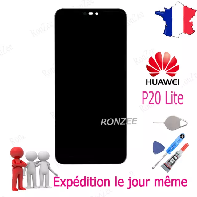 Ecran Vitre Tactile Huawei P20 Lite Ane-L21 Ane-Lx1 Ane-L02🔥 Sans Logo 🔥
