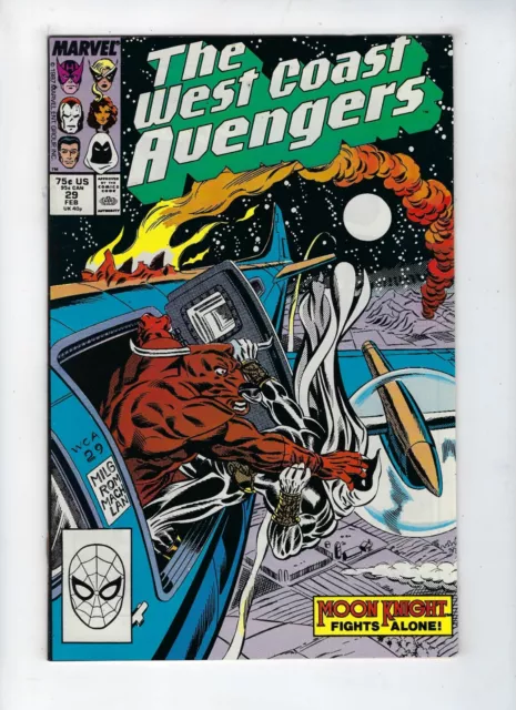 WEST COAST AVENGERS # 29 (Marvel Comics, MOON KNIGHT, Feb 1988) NM