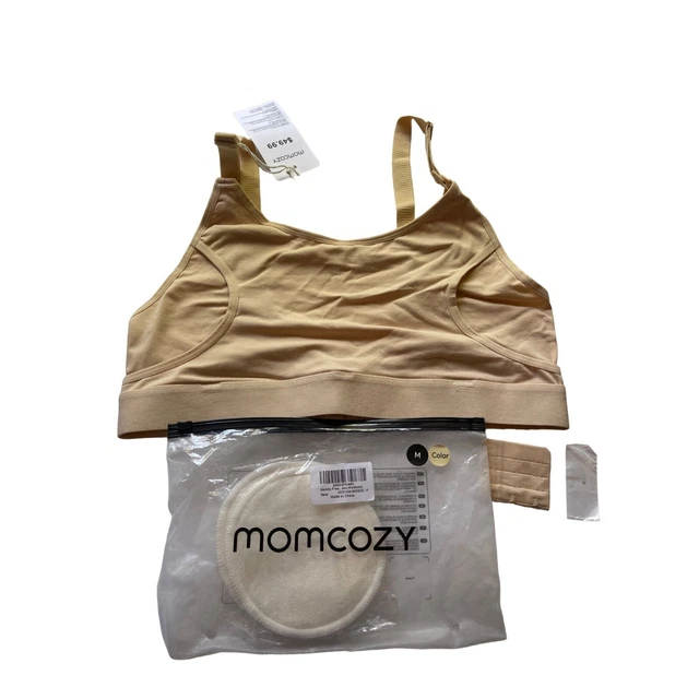 NWT MomCozy Hands Free Pumping Bra M with Extender pads