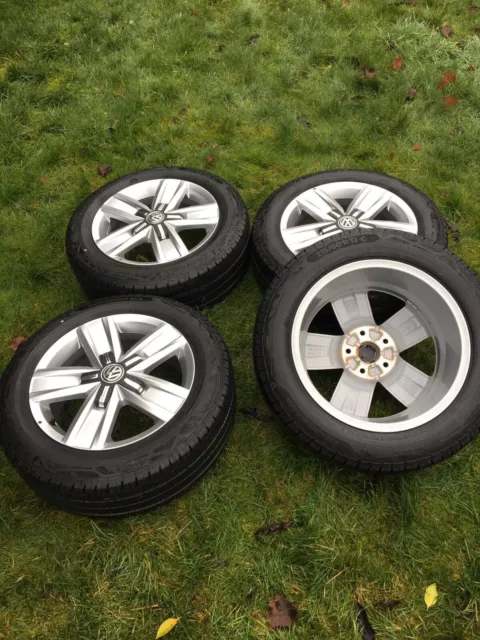 4 x 17" DEVONPORT HIGHLINE VW TRANSPORTER T6 T5 ALLOYS WHEELS CONTI TYRES