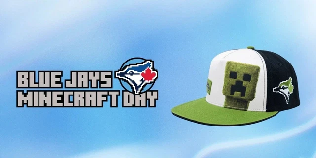 TORONTO BLUE JAYS MINECRAFT MOVIE HAT 2025 SGA May 3 2025 Green Toronto Blue Jays MINECRAFT MOVIE HAT 2025 SGA.webp