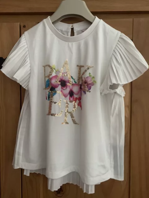 Ted Baker Girls Cream Top Age 6-7 Years