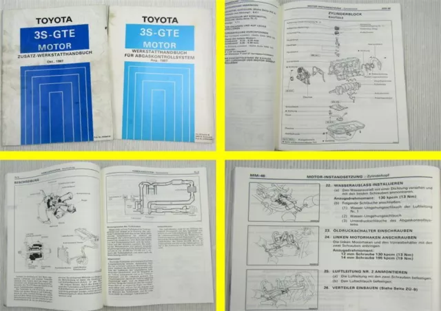 Werkstatthandbuch Toyota Celica ST165 Abgaskontrollsystem + Motor 3S-GTE 1987