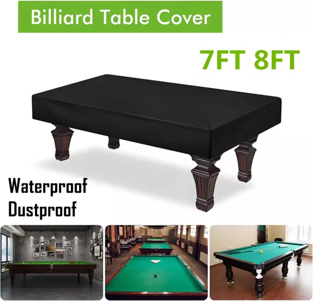 7/8/9FT Pool Snooker Billiard Table Cover Polyester Waterproof Dust Cap Outdoor 2