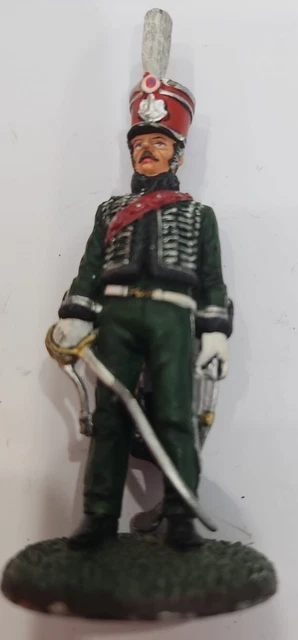 Figurine Del Prado - Officier Du 18ème Hussards Anglais 1814 - Échelle 1:32 (60mm) - Neuf - Collection Napoléonienne