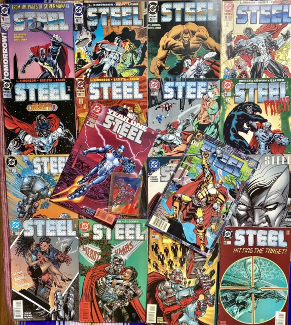 STEEL 18 Comics Lot DC Superman Action 1st Key Issues Annuals Direct Sales 90s