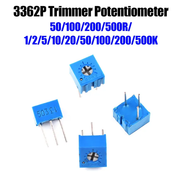5/20pcs 3362P Series Resistance Trimpo Trimmer Adjustable Potentiometer 50R-500K