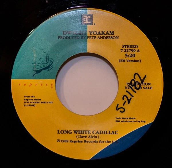 Dwight Yoakam - Long White Cadillac - Used Vinyl Record 7 - M28A