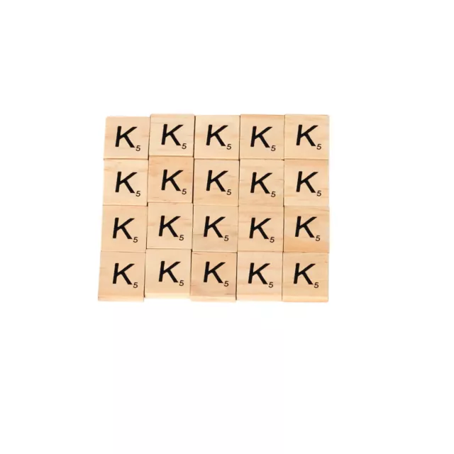 20X Wooden Alphabet Scrabble Tiles Letter K Crafts Wood Coasters Crossword Game