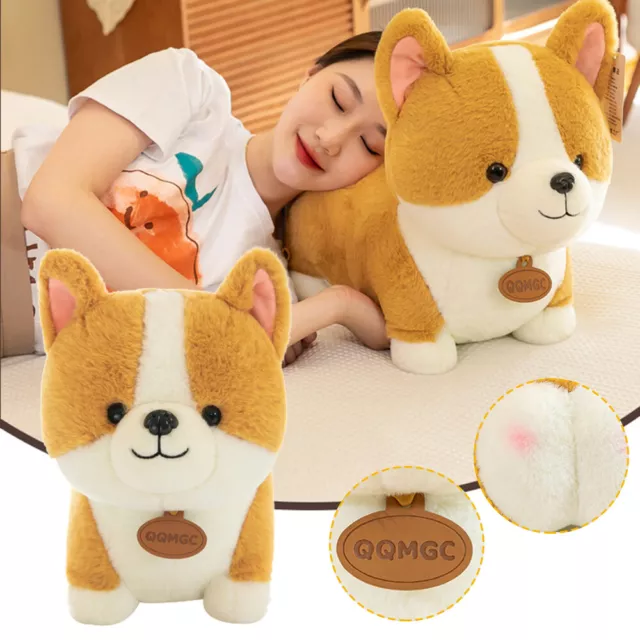 1× Cute Corgi Dog Plush Toy Doll Stuffed Soft Cartoon Cushion Pillow Home Decor