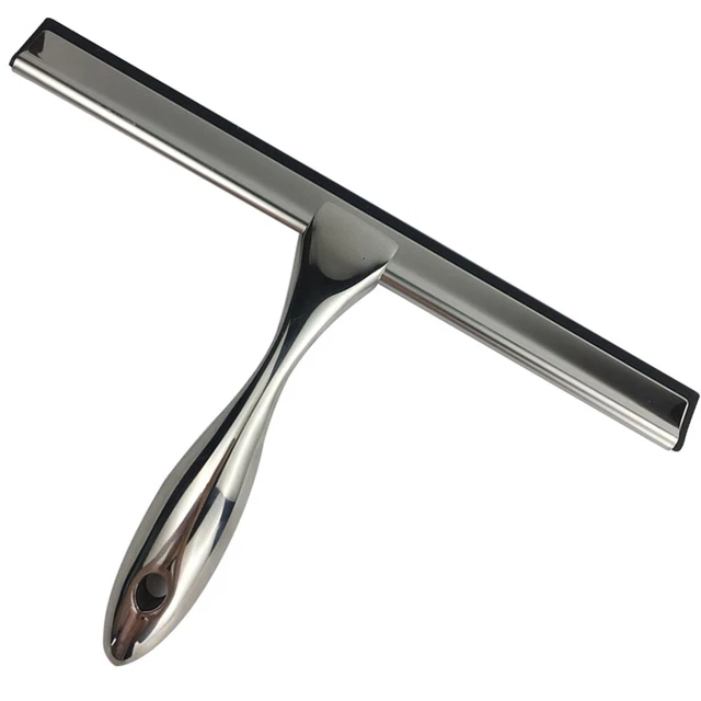Ventana SqueeGee Acero Inoxidable Ducha Squeegees Lavado Rastrillo para Baño Espejo